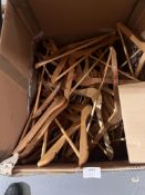 *Box of Wooden Coat Hangers