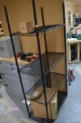 *Freestanding Four Tier Black Wire Shelving Unit ~6ft x 3ft