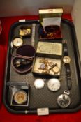 Vintage Wristwatches, Pocket Watches, and Enamel Badges, etc.
