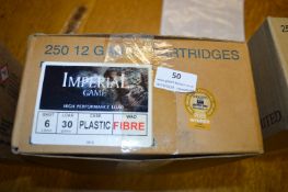 250x Hull Cartridge Imperial Game 6 Shot 30g Plastic Cased Fibre Wad Cartridges