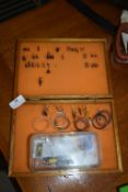 Wooden Fly Box and a Plastic Case Containing Assorted Lures
