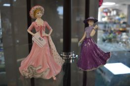 Large Coalport Figurine “Good Luck”, and a Royal Worcester Figurine “Charolotte”