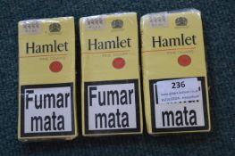 Three Packs of Five Hamlet Cigars