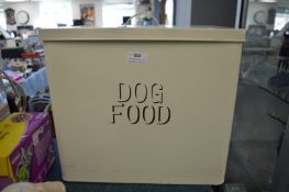 Large Metal Dog Food Container plus Contents