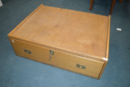 Light Oak and Brass Vehicle Gun Box