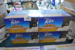 *4x Twelve Sachets of Felix Cat Foor Poultry Selection in Jelly