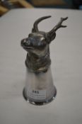 Stag Silver Plated Stirrup Cup
