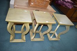 Three Square Pedestals (matching previous lot)