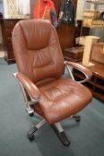 Leather Office Swivel Chair by Lane