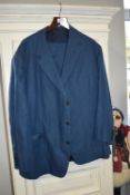 J.G. Chappel Blue Linen Suit Size: 46R