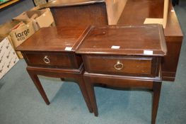 Pair of Stag Single Drawer Bedside Tables
