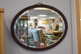 1930’s Mahogany Framed Bevelled Edge Mirror