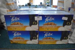 *4x Twelve Sachets of Felix Cat Foor Poultry Selection in Jelly