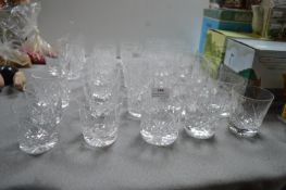 Cut Glass Lead Crystal Tumblers, etc.