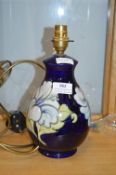 Moorcroft Style Table Lamp (some damage to base, unmarked)
