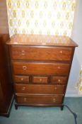 Stag Seven Drawer Chest (handles missing)