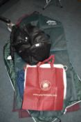 Assorted Suit Carriers, Black Faux Leather Overnight Bag, etc.