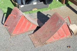 Pair of Metal Wheel Chocks