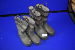 Two Pairs of Dubarry Children’s Wellies Sizes: EU 24, and 30