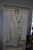 SuitThatFits.com Hand Tailored White Linen Suit Size: 46/48R