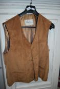 Thomas Burberry of Chatham Place London Suede Waistcoat Size: XL