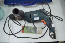 Black & Decker Electric Drill, and a Bosch Drill Bit Set