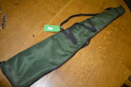 Green Canvas Fleece Lined Gun Slip with Shoulder Strap and Carry Handles