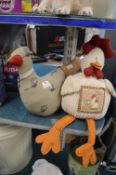 Pheasant and Chicken Doorstops