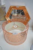Copper Mirror and Lampshade