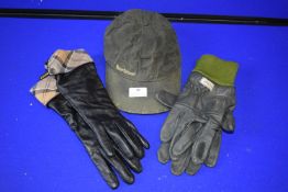 Pair of Barbour Gent’s Shooting Gloves, Pair of Lady’s Gloves, and a Waxed Cap