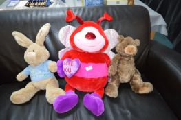 Soft Toy Rabbit, Bear, and a Bee