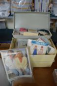 Sewing Box Containing Dress Patterns etc.