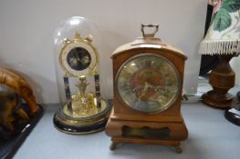 Skeleton Clock and a Mantel Clock