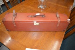 Aguirie & Aranzabal Quality Gunmakers of Spain Leather Bound Double Gun Case with Reinforced