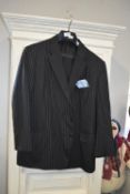 J.G. Chappel Bespoke Gent’s Black Pinstripe Jacket Size: 46/48R