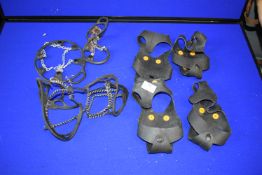 Four Pairs of Winter Grip Slip-On Shoe Attachments