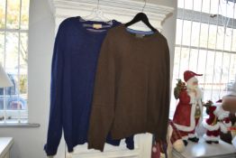 John Lewis Navy Pullover Size: L, and John Lewis Cashmir Pullover Size: M