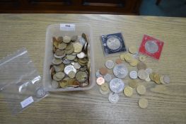 Assorted British and Foreign Coinage, plus Victoria Silver Shillings