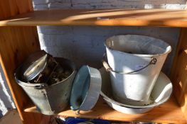 Enamel and Galvanised Buckets etc.