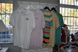 Five Lacoste Polo Shirts Size: 4 and 5