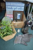 Miscellaneous Household Goods Including Coffee Dispenser, Candles, Artificial Plants, etc.
