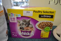 *Twelve Sachets of Whiskers Poultry Selection Kitten Food