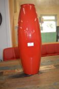 Large Red Ceramic Vase
