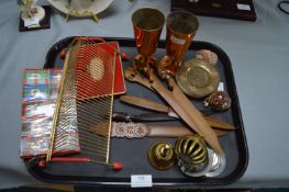 Vintage Record Rack, Carved Wooden Letter Knives, etc.