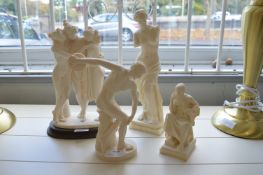 Four Classical Sculptures in Resin