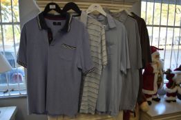 Five M&S Blue Harbour Polo Shirts Size: L