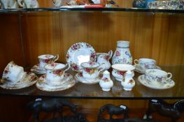 Royal Albert Old Country Roses, Royal Worcester, and a Poole Vase