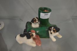 Puppies with Boots Ornament