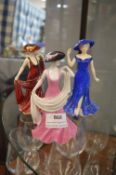 Three Small Coalport and Doulton Figurines