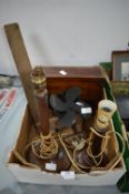 Wooden Table Lamps, Stove Fan, etc.